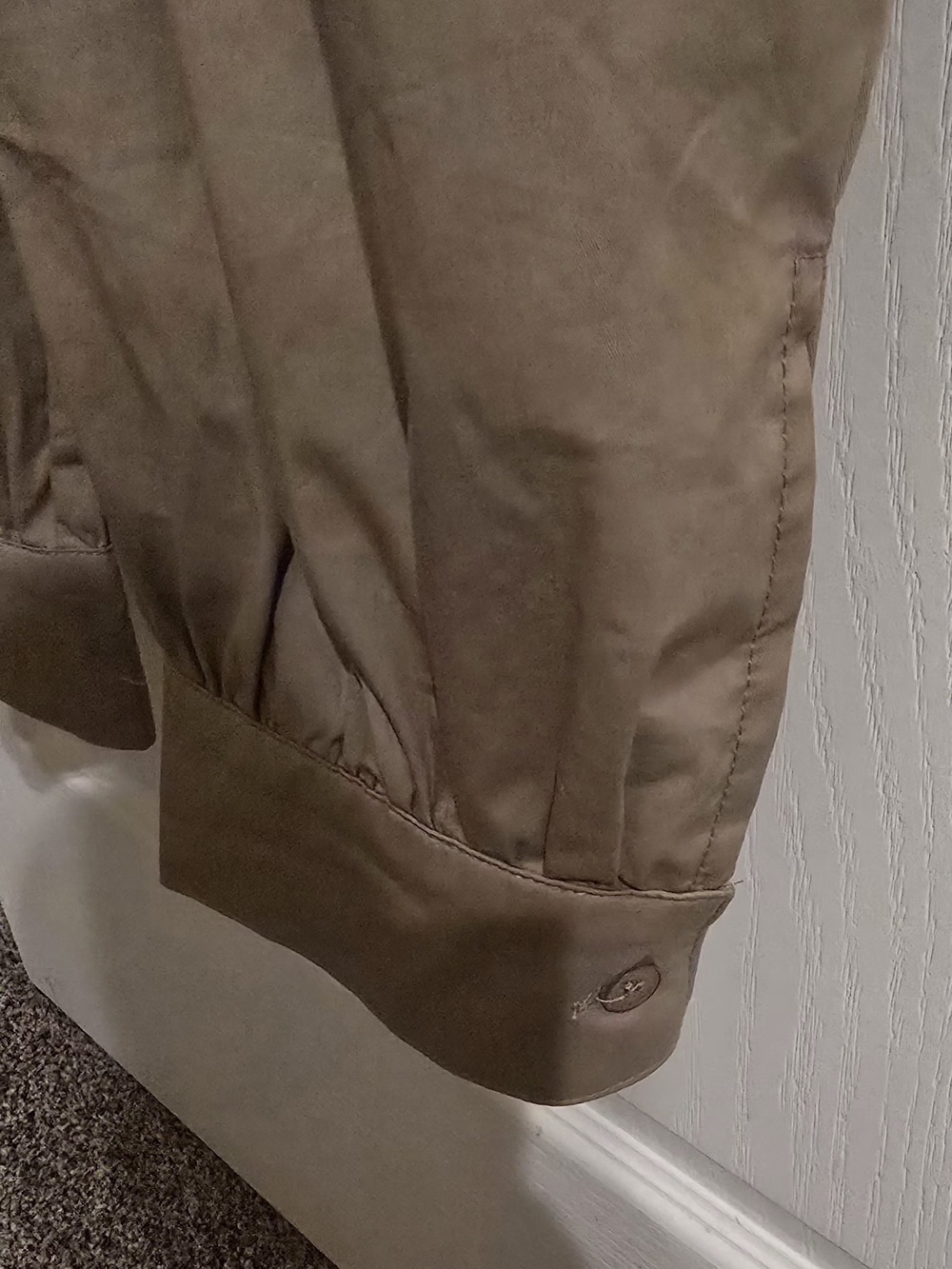 Fashion Nova Utility Button-Front Cuffed Jumpsuit in Khaki SZ XL - Picture 5 of 6